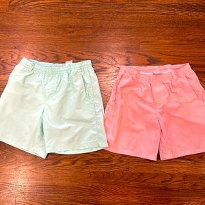 Two pairs of Columbia boys size large, swim trunks great condition